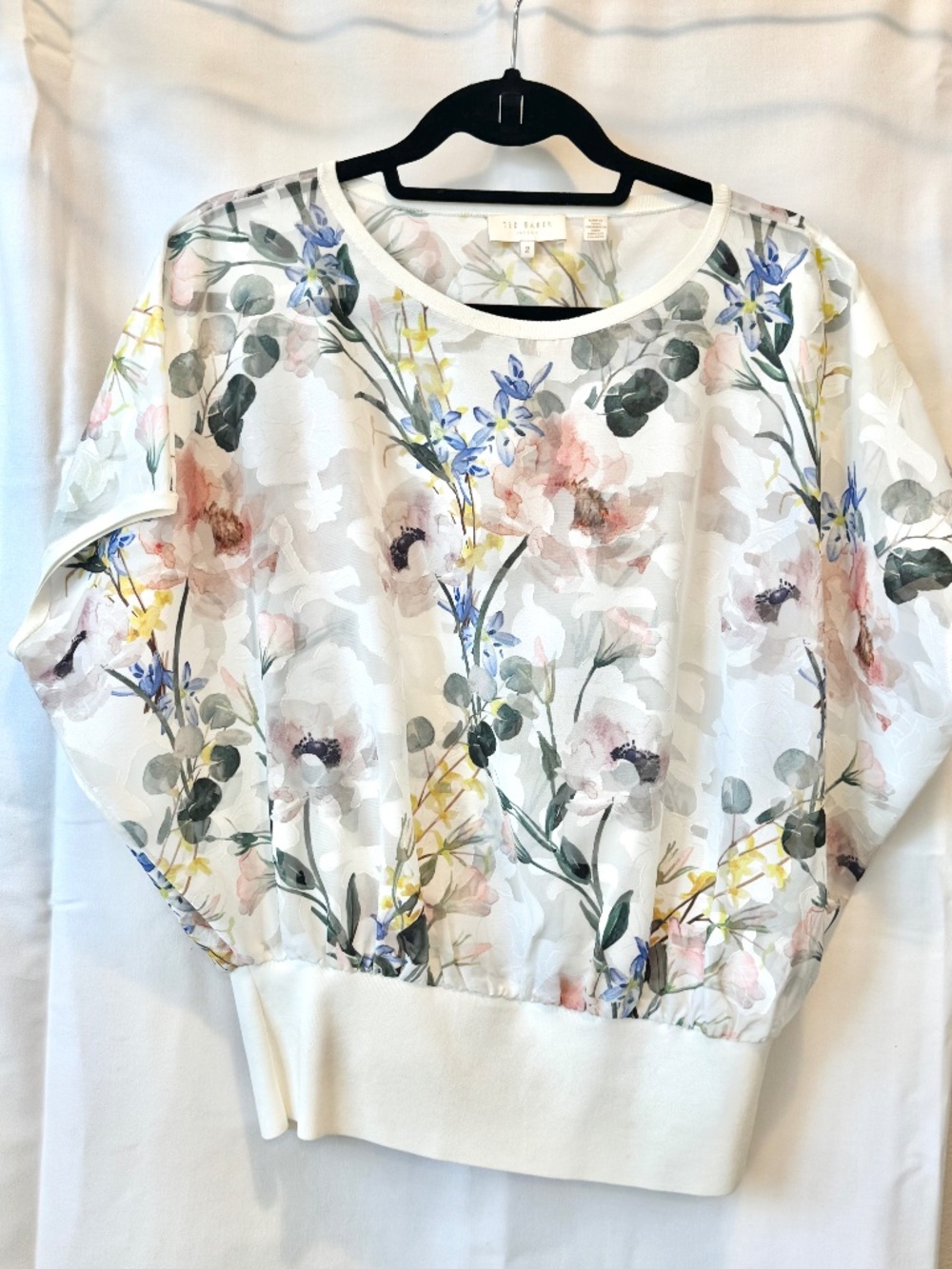 Ted Baker size 2 sheer floral print